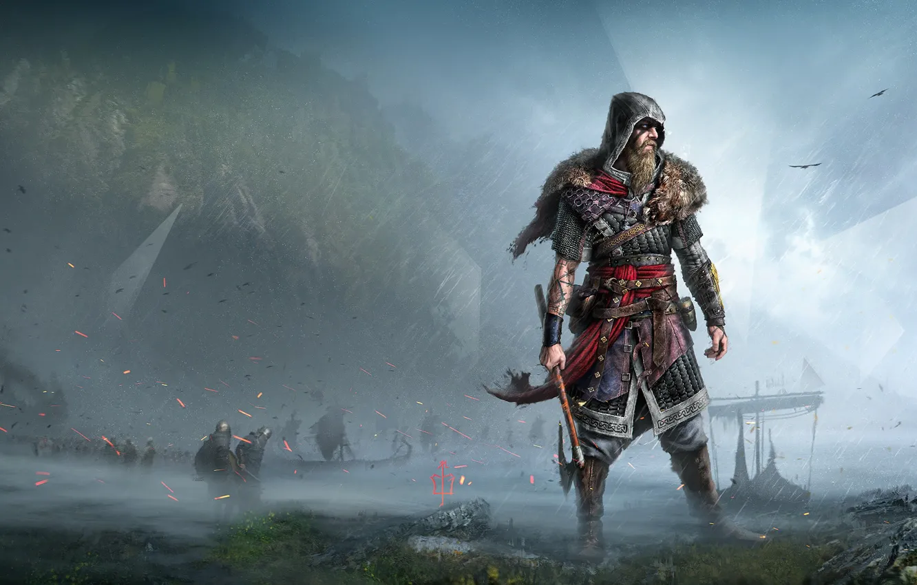 Photo wallpaper warrior, Assassin's Creed, The Vikings, Assassin's Creed Valhalla