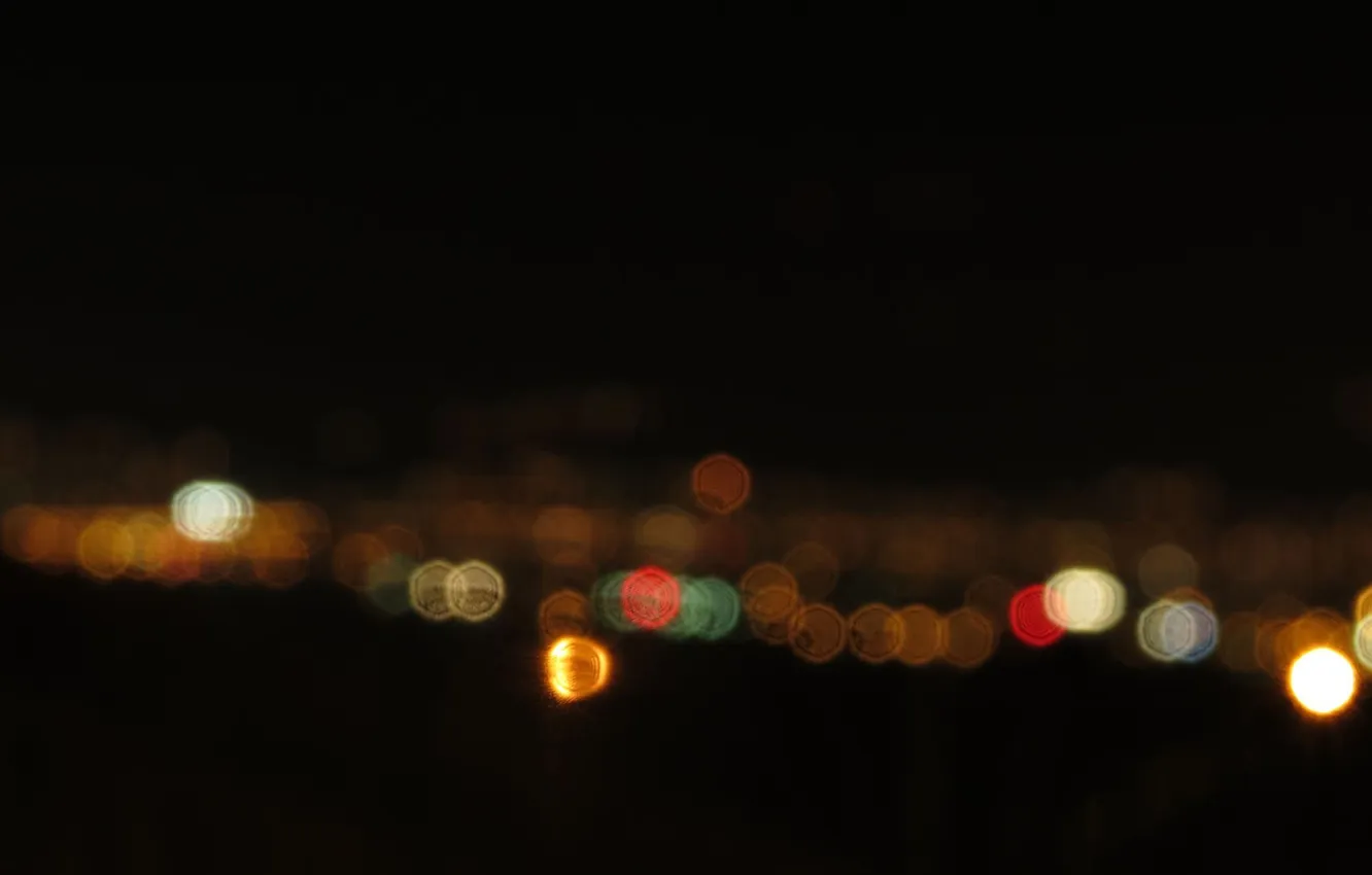 Photo wallpaper macro, circles, black, bokeh