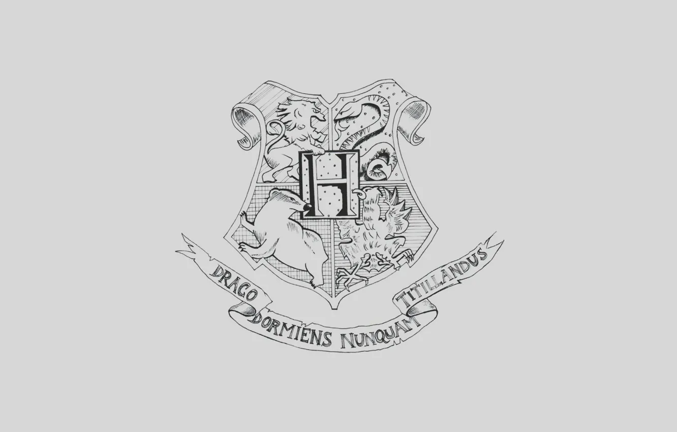 Photo wallpaper coat of arms, Harry Potter, Hogwards, the coat of arms of Hogwarts, Hogwarts, Gaari Potter