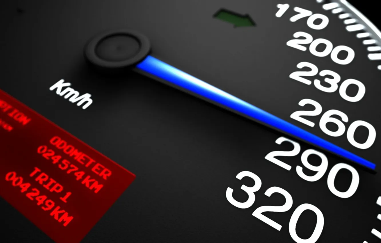 Photo wallpaper blue, arrows, speedometer