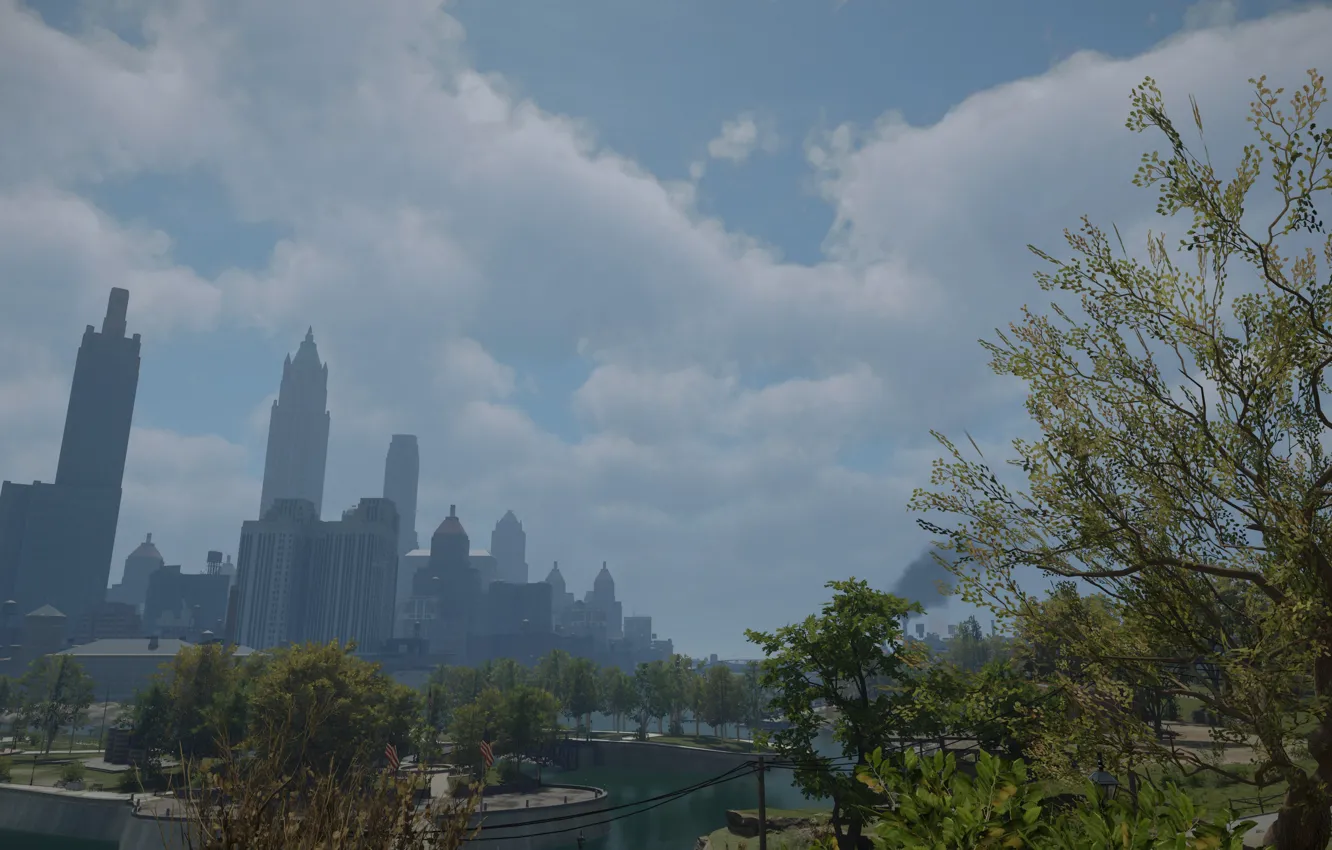 центральный парк панорама. Noon здание.