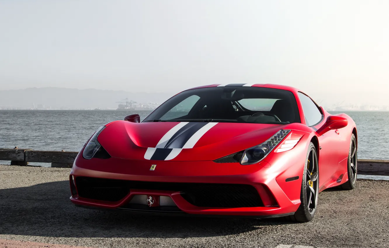 Photo wallpaper red, ferrari, 458, italia, matte