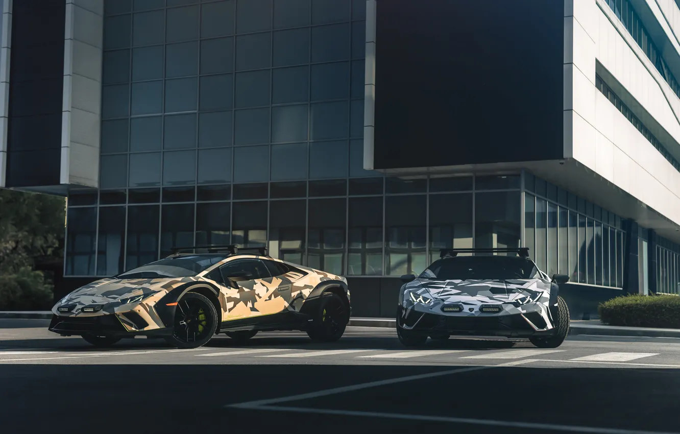 Photo wallpaper Lamborghini, Huracan, 2024, Lamborghini Huracán Sterrato All-Terrain Ad Person