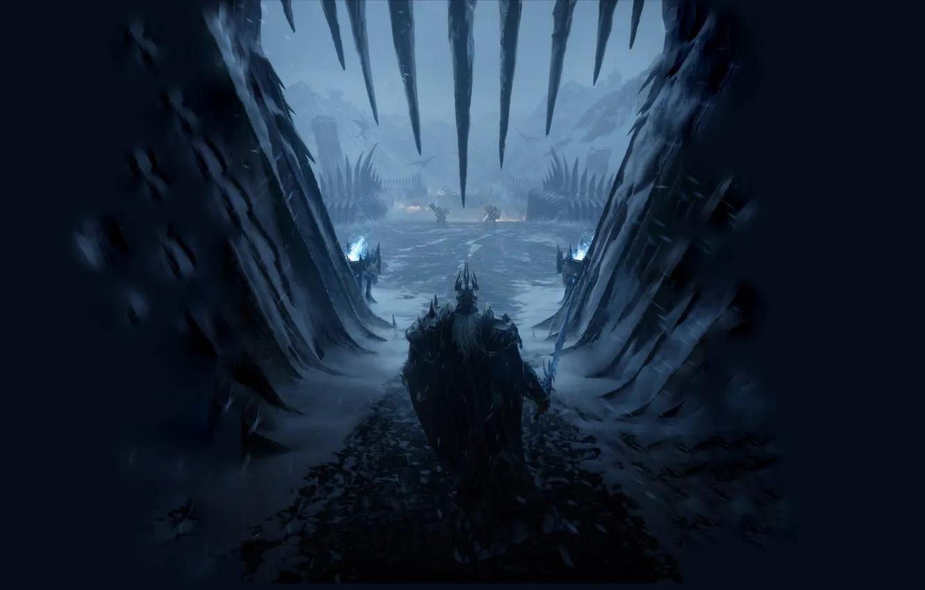 Photo wallpaper World of Warcraft, Frostmourne, Arthas Menethil, Arthas Menethil, The Lich king, World Of Warcraft Wrath …