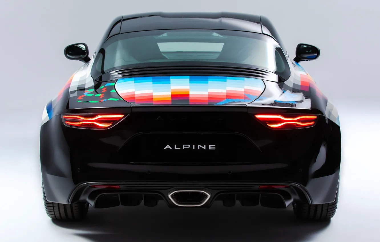 Photo wallpaper exterior, 2021, Alpine A110, Alpine A110 x Felipe Pantone, Felipe Pantone