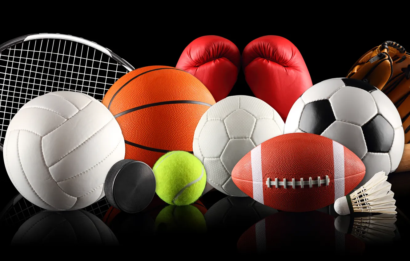 Photo wallpaper game, black, box, golf, basketball, fight, football, american