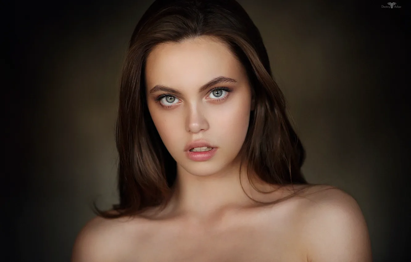Photo wallpaper girl, face, portrait, Dmitry Arhar, Polina Kuznetsova