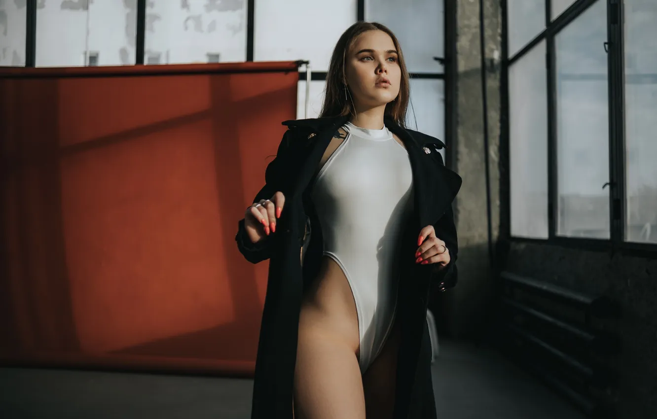 Photo wallpaper girl, pose, cloak, body, Max Miron