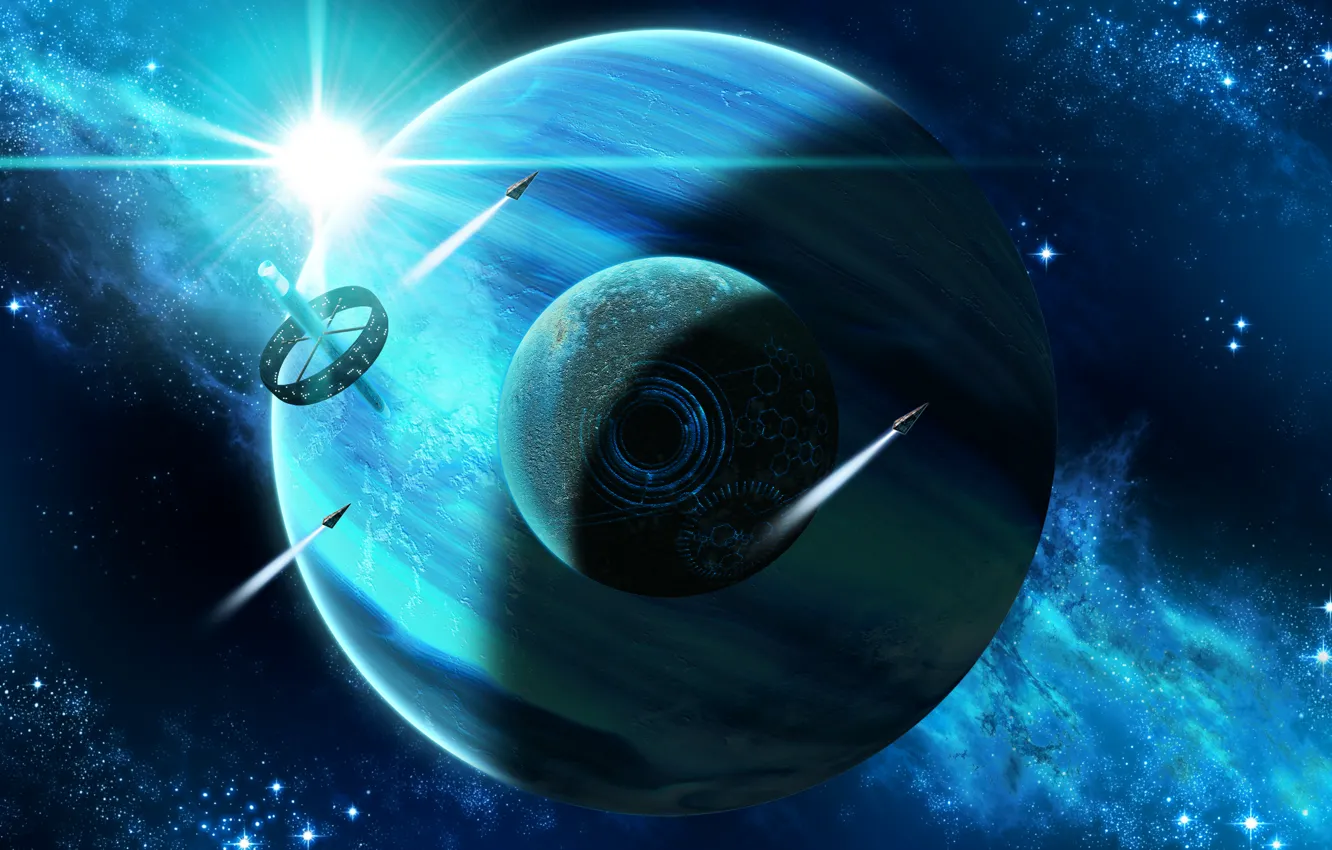 Photo wallpaper planets, new, home