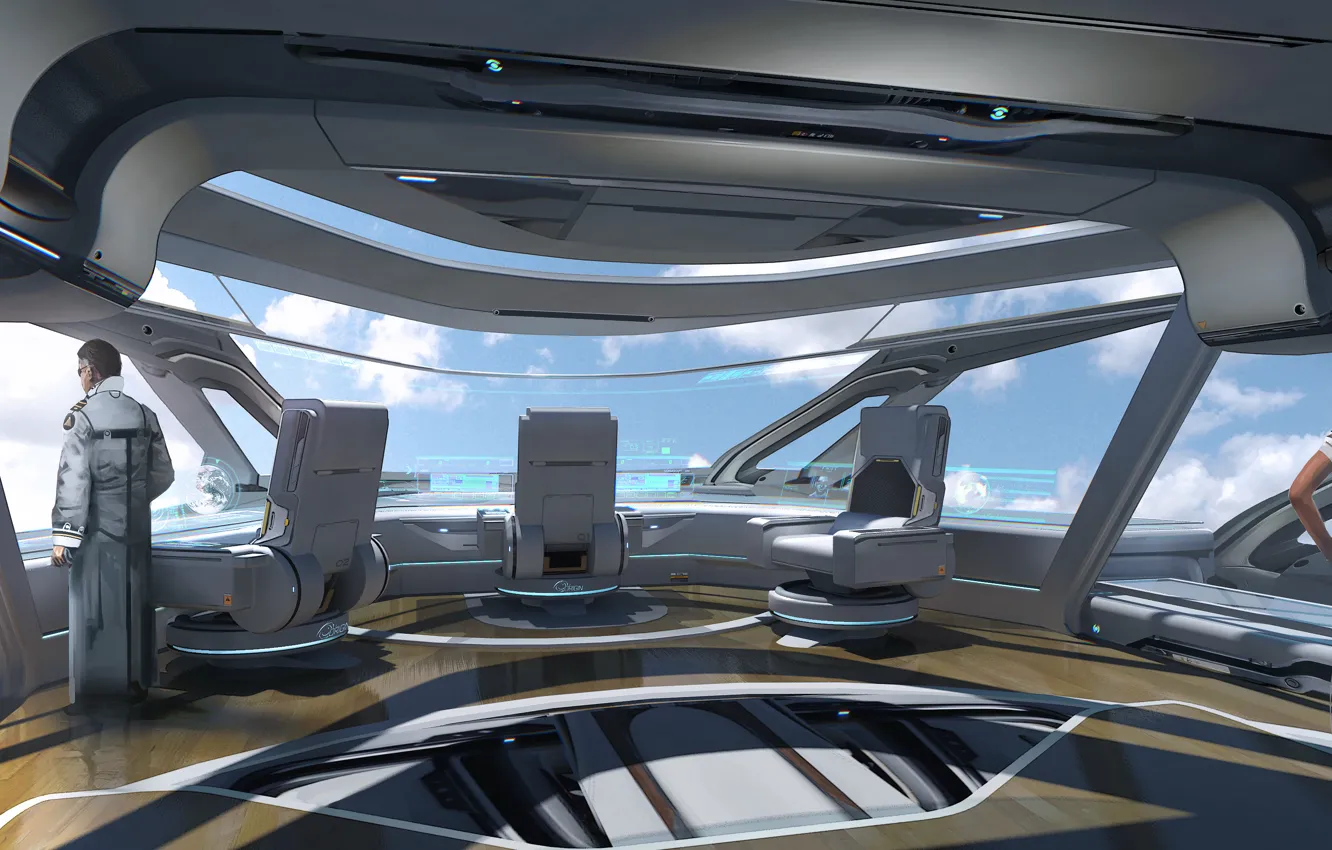 Photo wallpaper Concept, Star Citizen, cockpit, V02 High NF, stapship