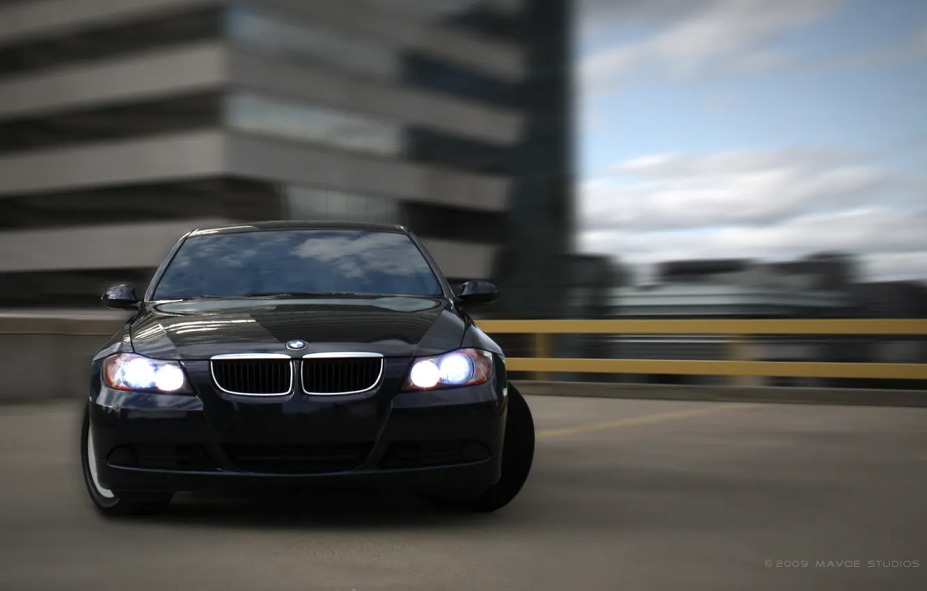 Photo wallpaper black, drift, bmw m3