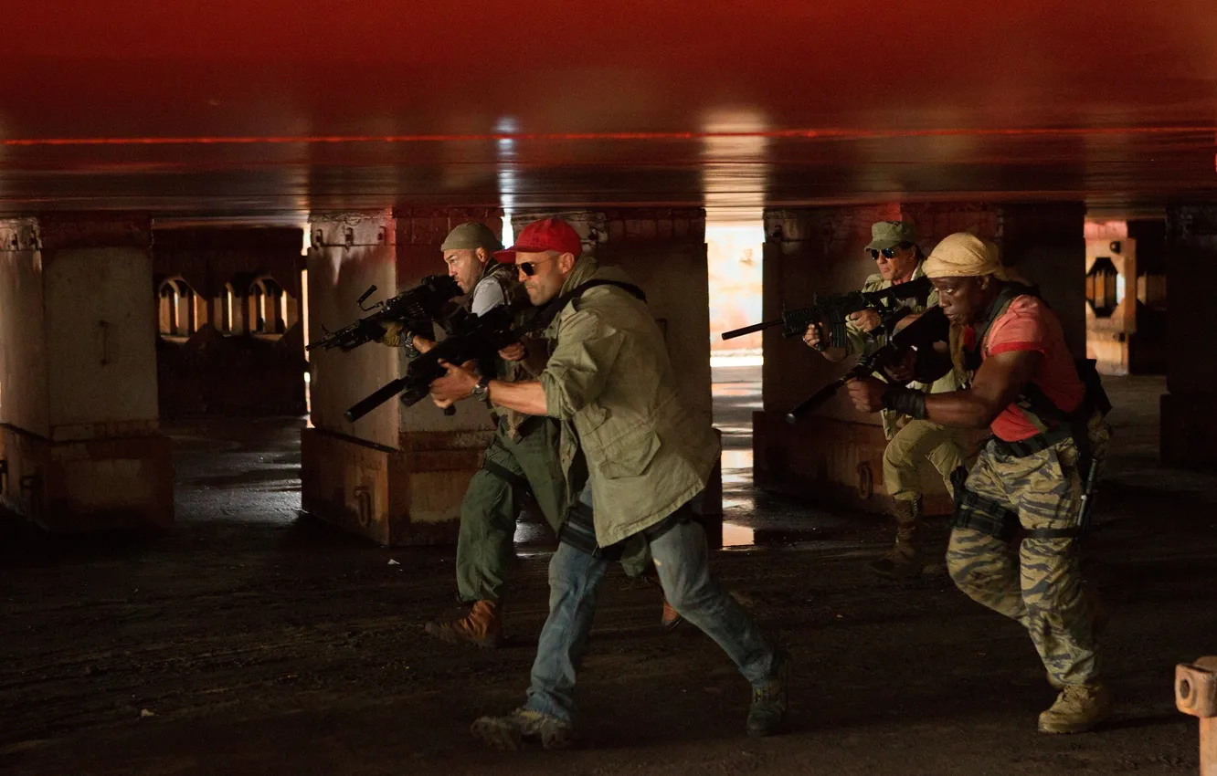 Photo wallpaper Sylvester Stallone, Randy Couture, Jason Statham, Wesley Snipes, The Expendables 3, The expendables 3