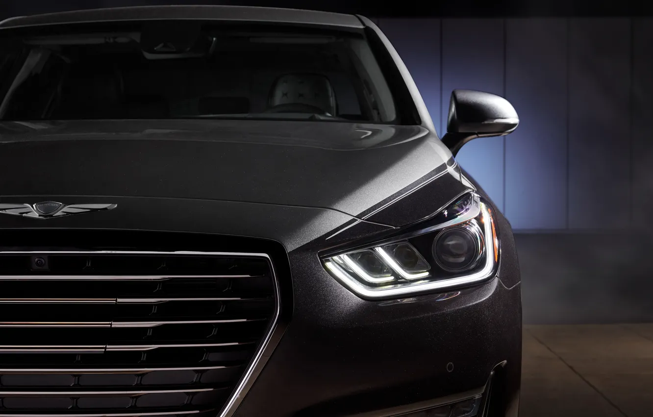 Photo wallpaper lights, Hyundai, front view, Special Edition, Genesis, Vanity Fair, G90, 2019