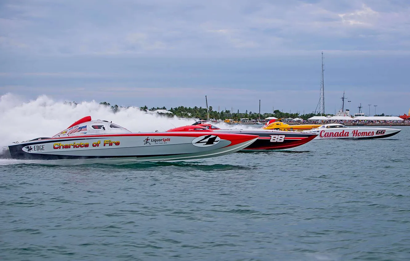 Photo wallpaper race, boat, speed