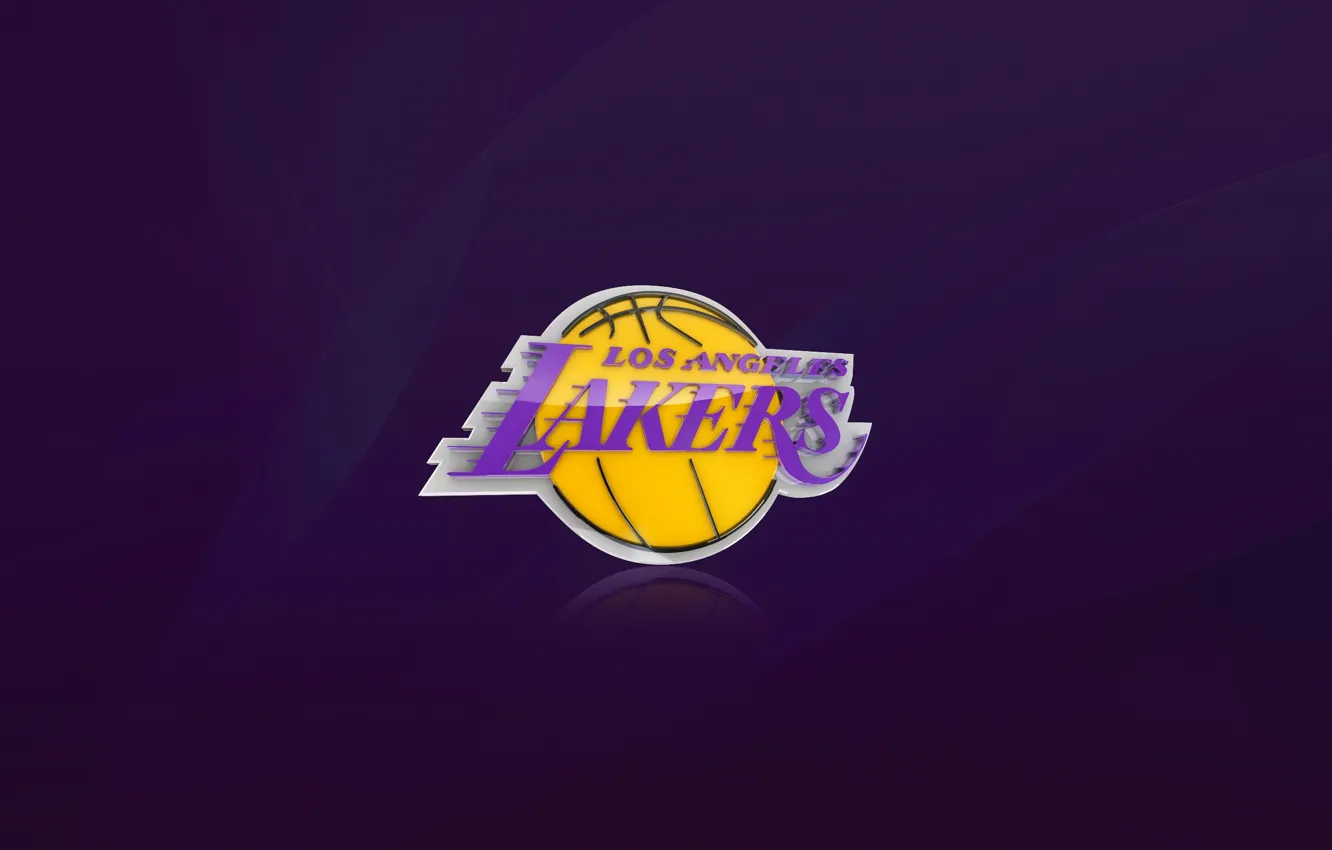Photo wallpaper Basketball, Background, Logo, Purple, NBA, Los Angeles, Los Angeles Lakers