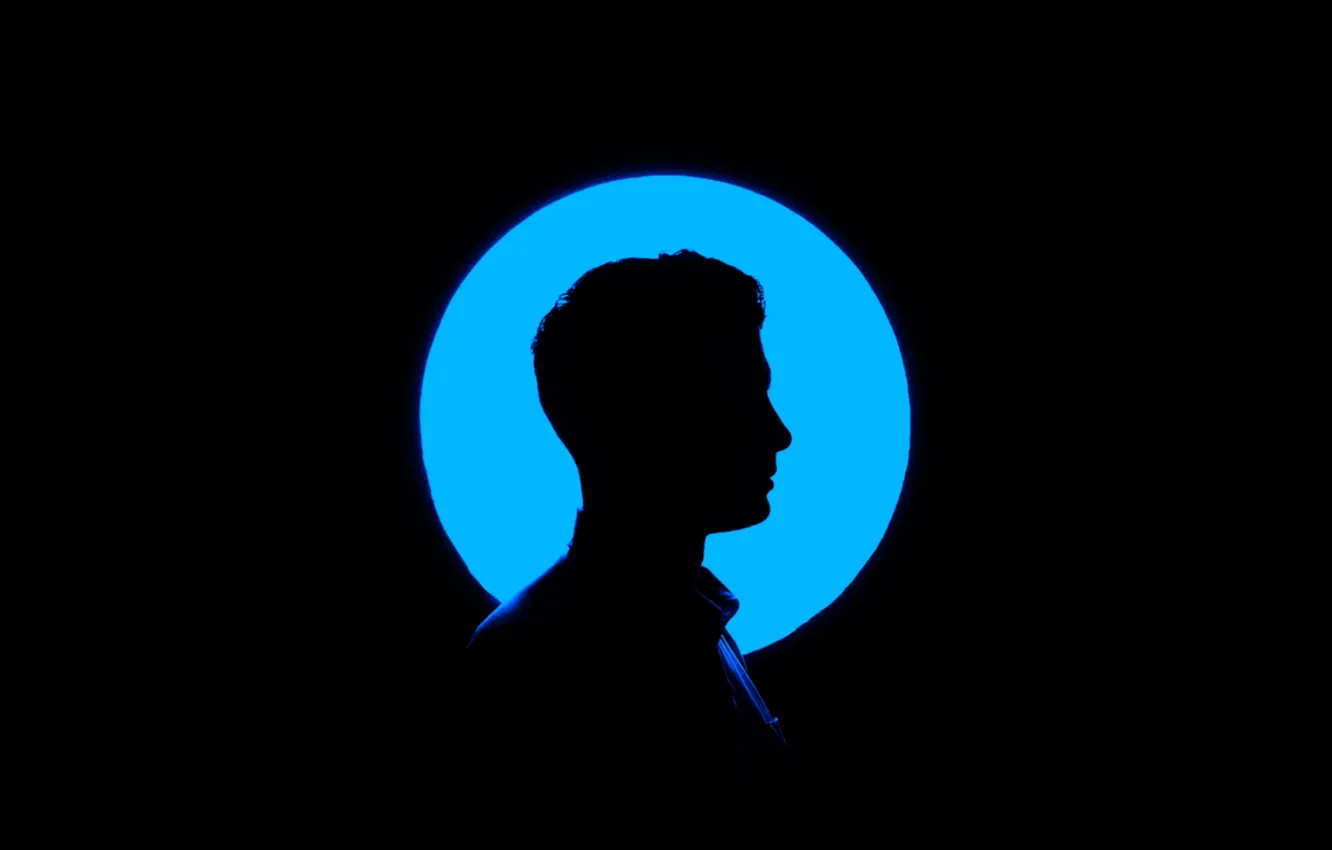 Photo wallpaper silhouette, guy, the young man, male