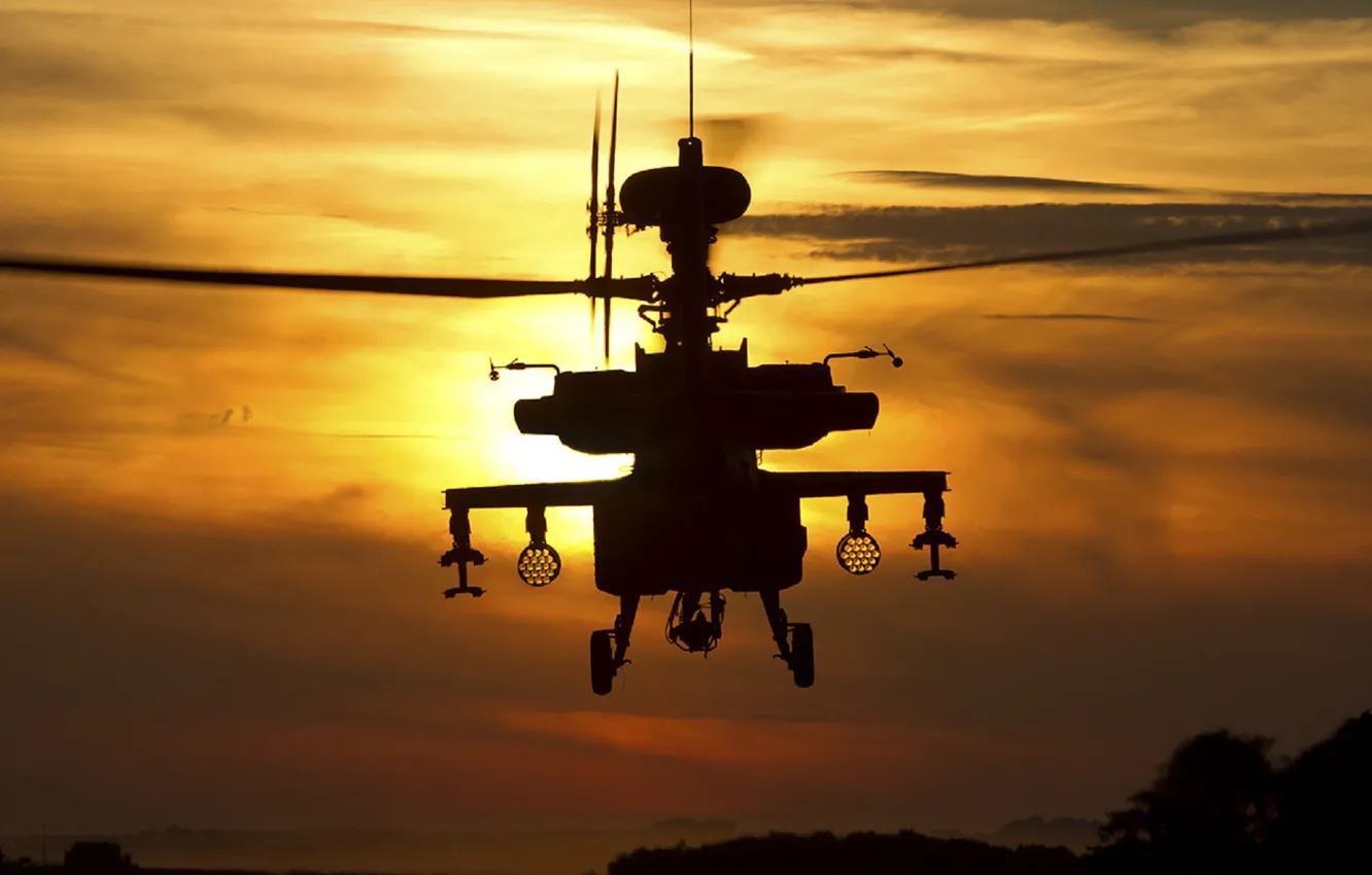 Photo wallpaper helicopter, Apache, Apache, Longbow, AH1, WAH-64D