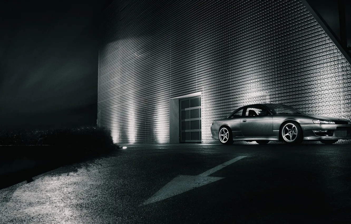 Photo wallpaper night, coupe, Nissan, rechange, Nissan Silvia