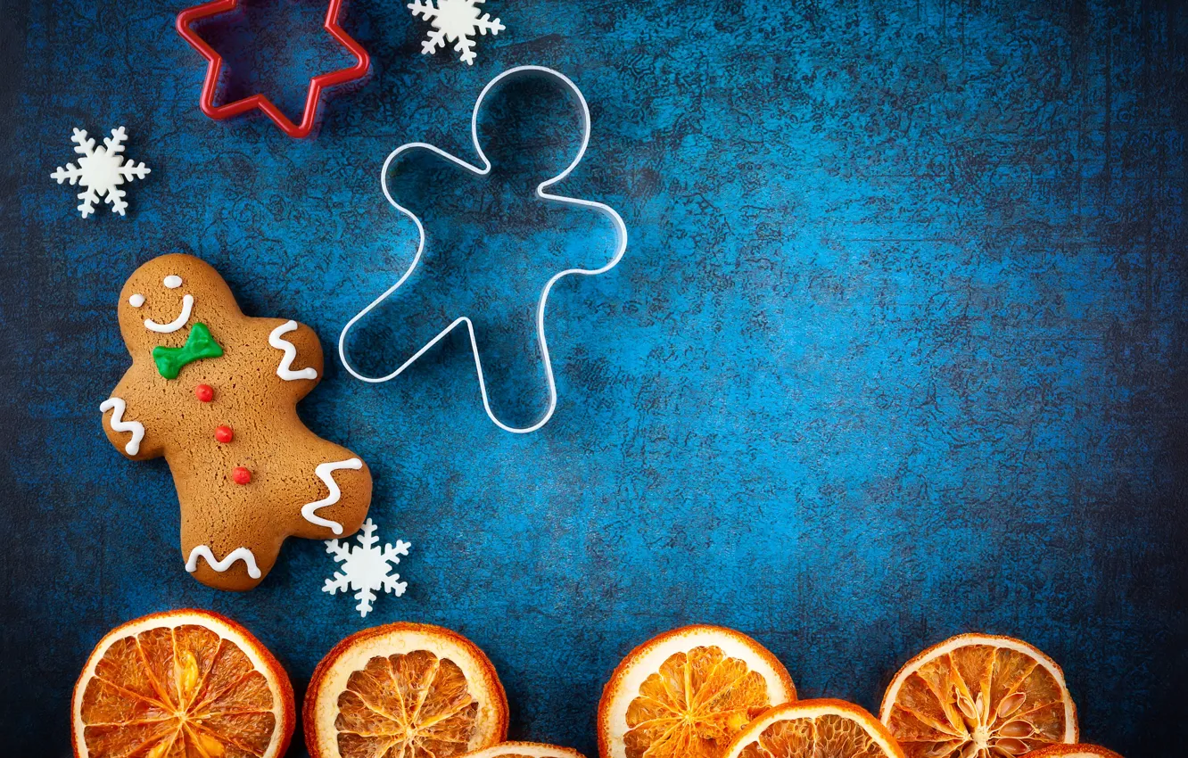 Photo wallpaper background, holiday, new year, orange, cookies, Christmas, ginger, Svetlana Kolpakova