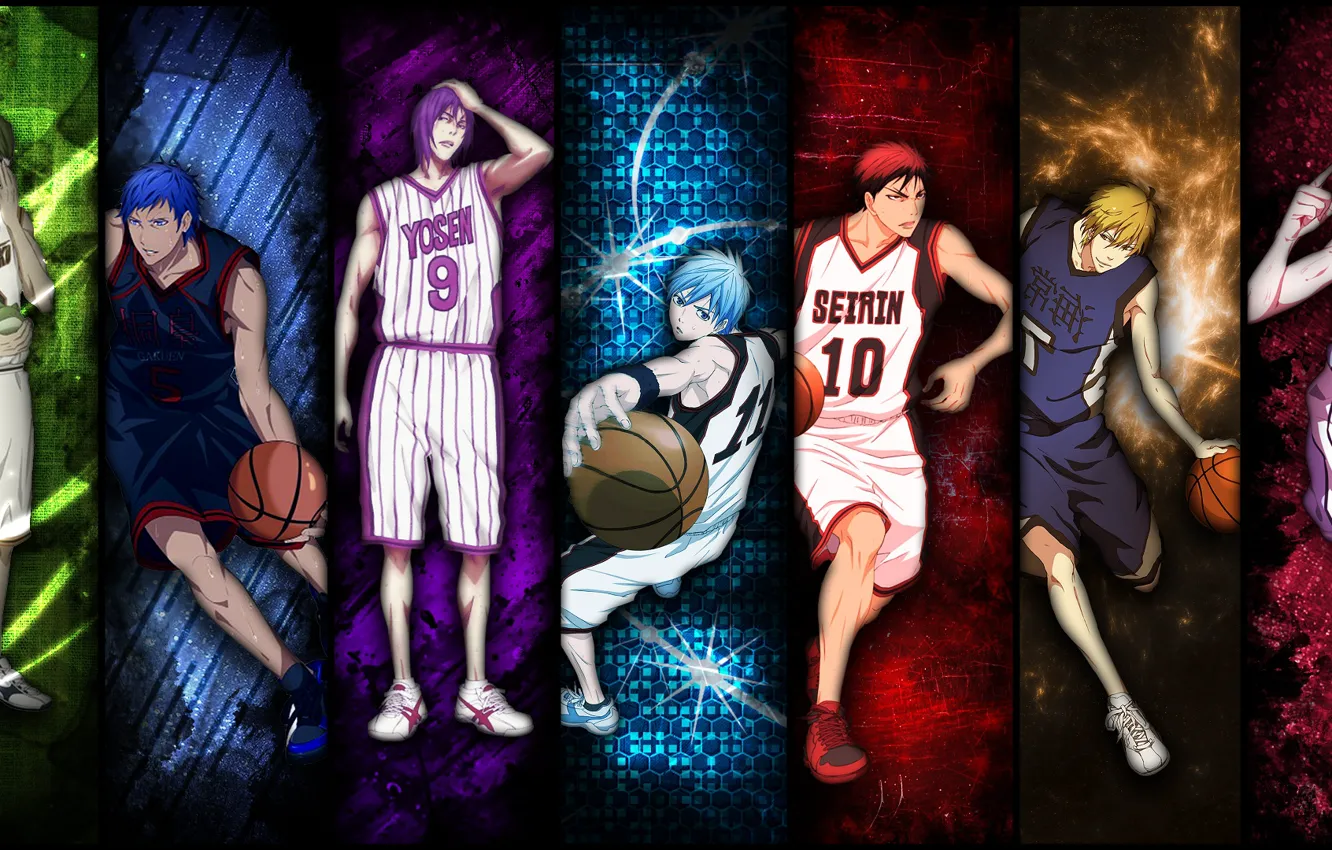 Photo wallpaper collage, guys, Kuroko's Basketball