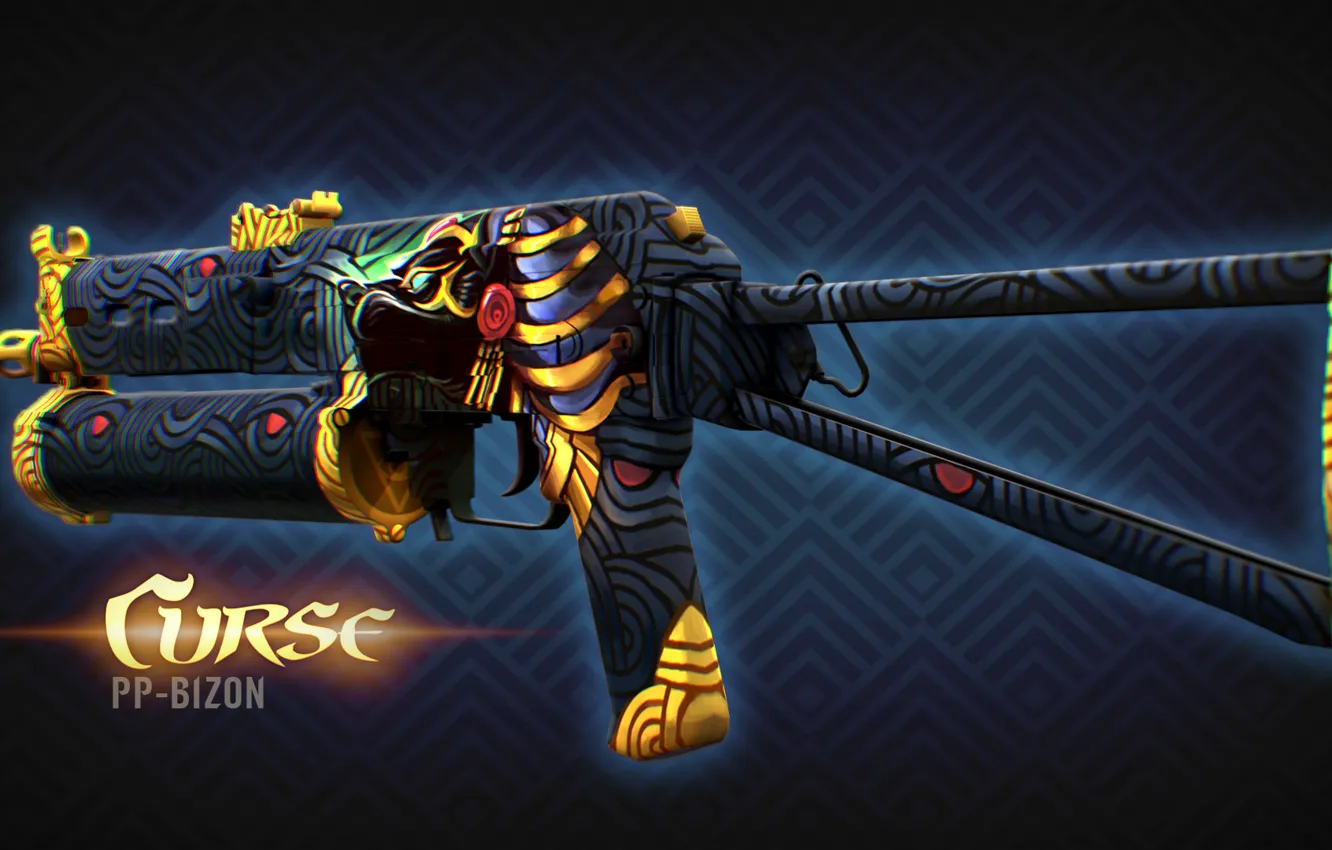 Photo wallpaper Pharaoh, paint, cs go, Workshop, presentation, curse, custom paint job, PP-Bizon