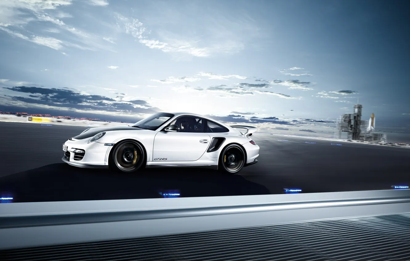 Photo wallpaper Porsche, Speed, Machine, Track, Shuttle, GT2RS