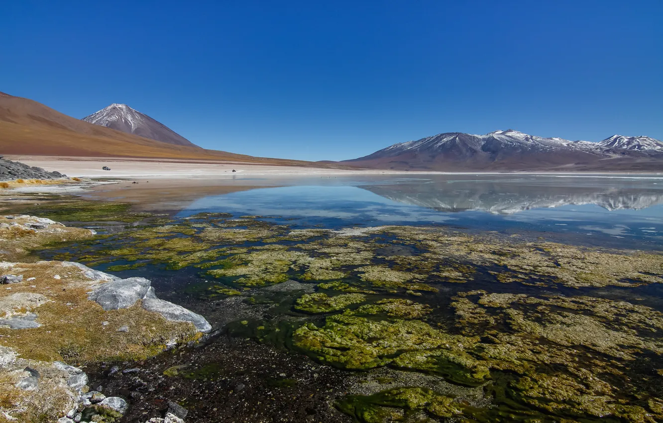 Photo wallpaper the sky, mountains, lake, Bolivia