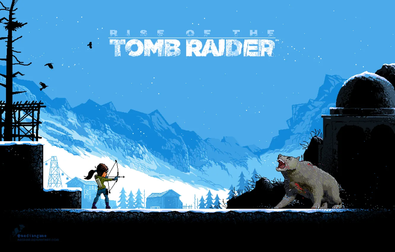 Photo wallpaper Game, Lara Croft, Art, Game, Lara Croft, Rise of the Tomb Raider