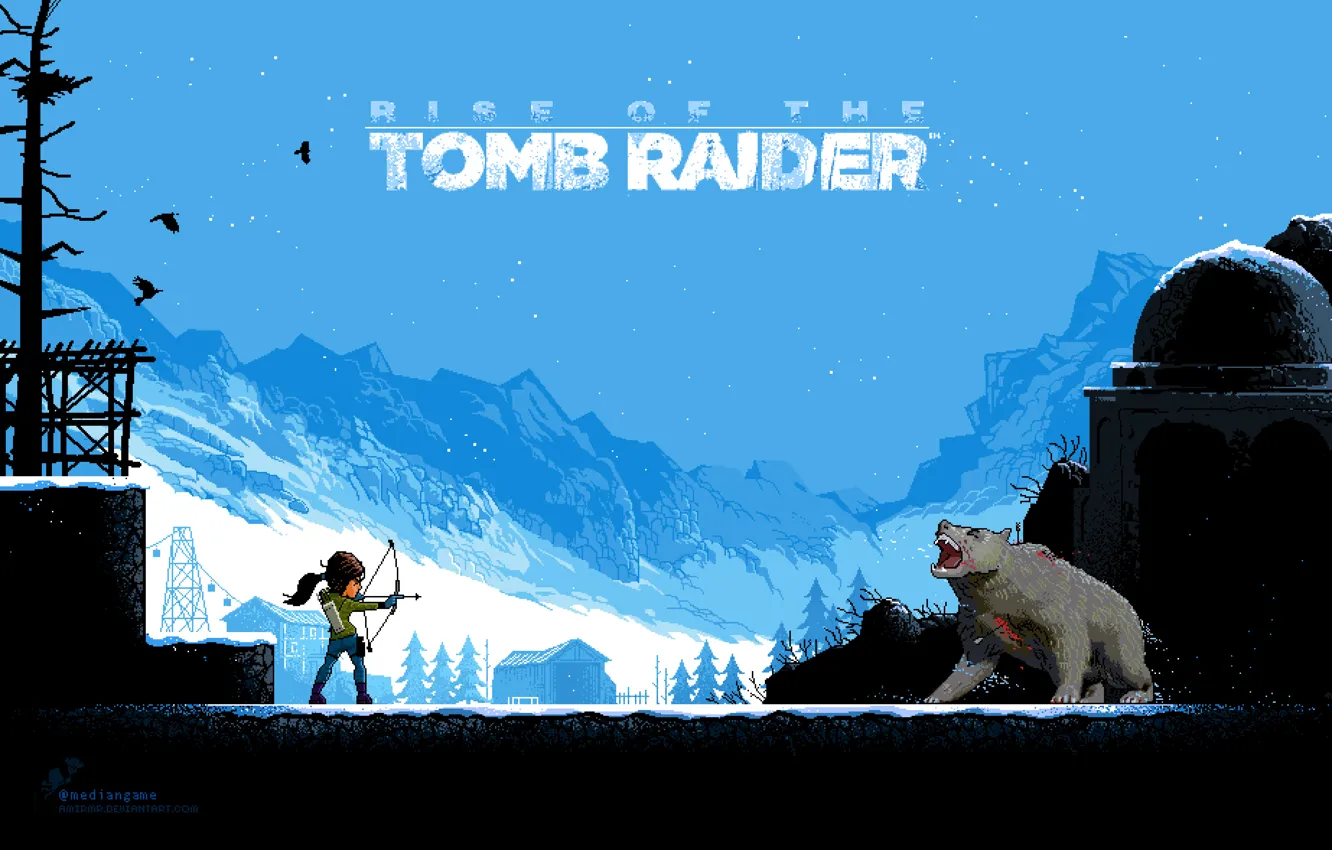 Photo wallpaper the game, art, game, Lara Croft, Lara Croft, Rise of the Tomb Raider