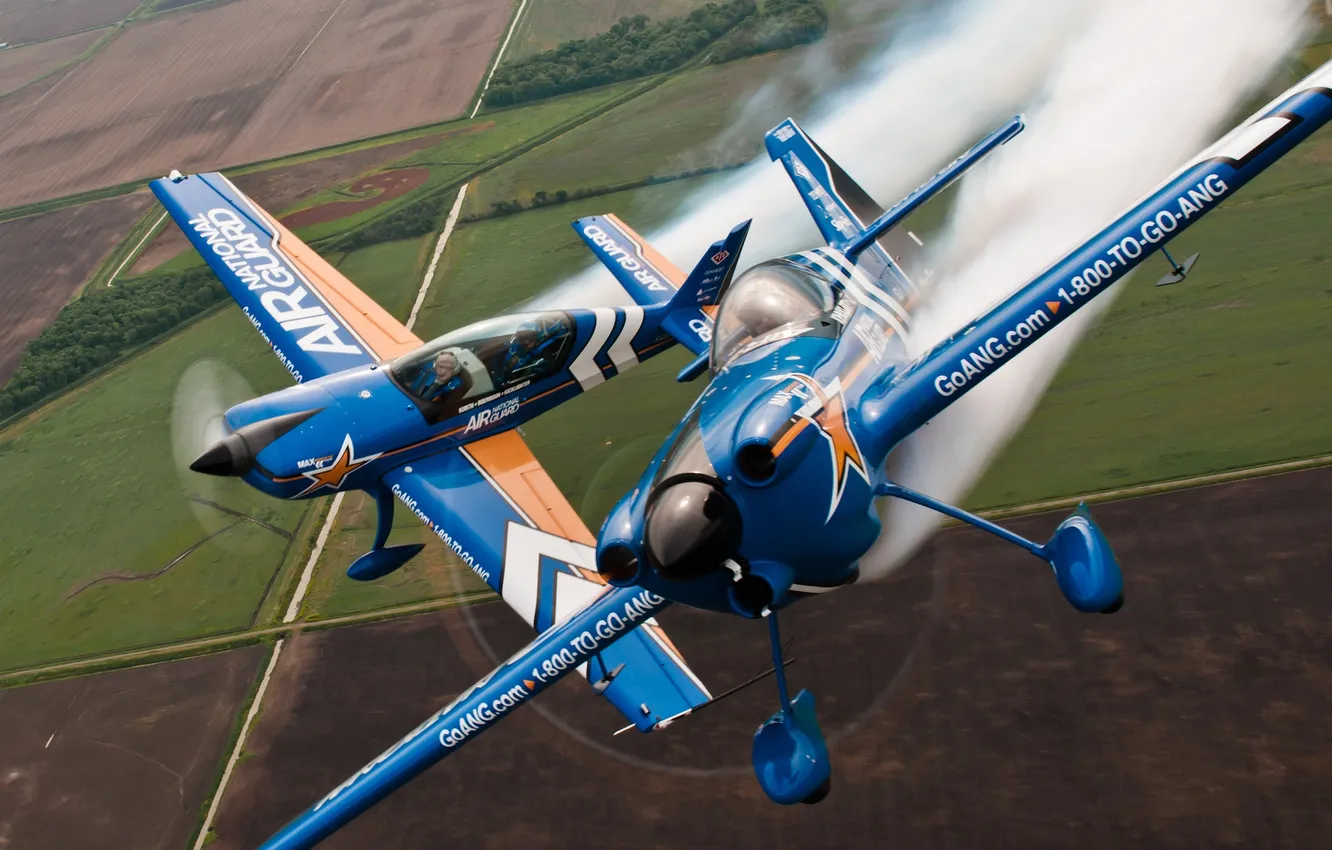 Photo wallpaper flight, the plane, aerobatics