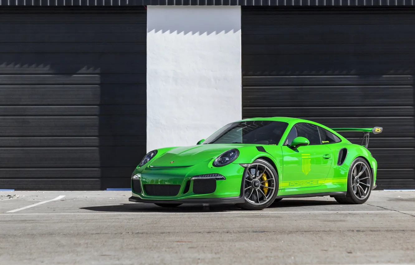 Photo wallpaper Porsche, Green, GT3RS, 991