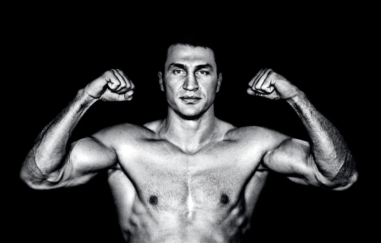Photo wallpaper look, background, black, body, Boxing, black and white, muscle, champion