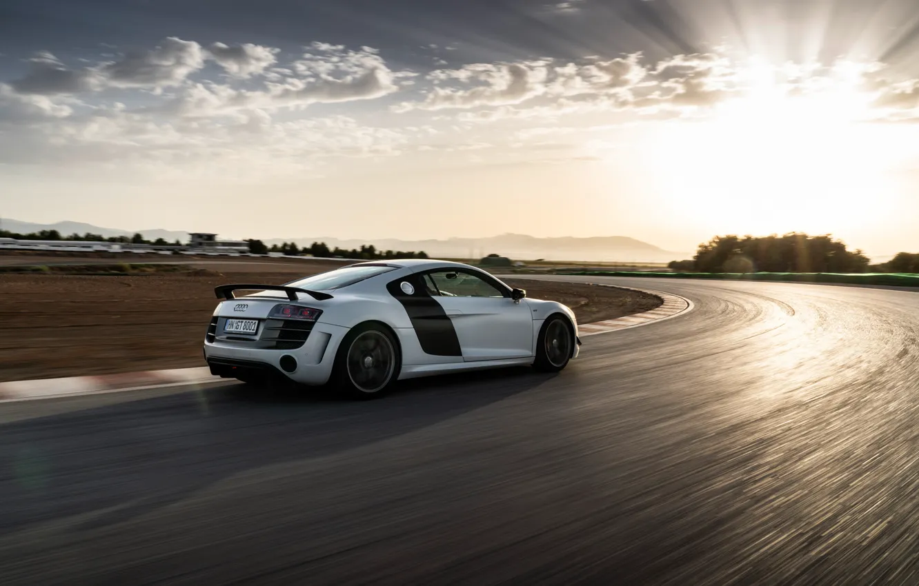 Photo wallpaper Audi, R8, racing track, Audi R8 GT Coupe
