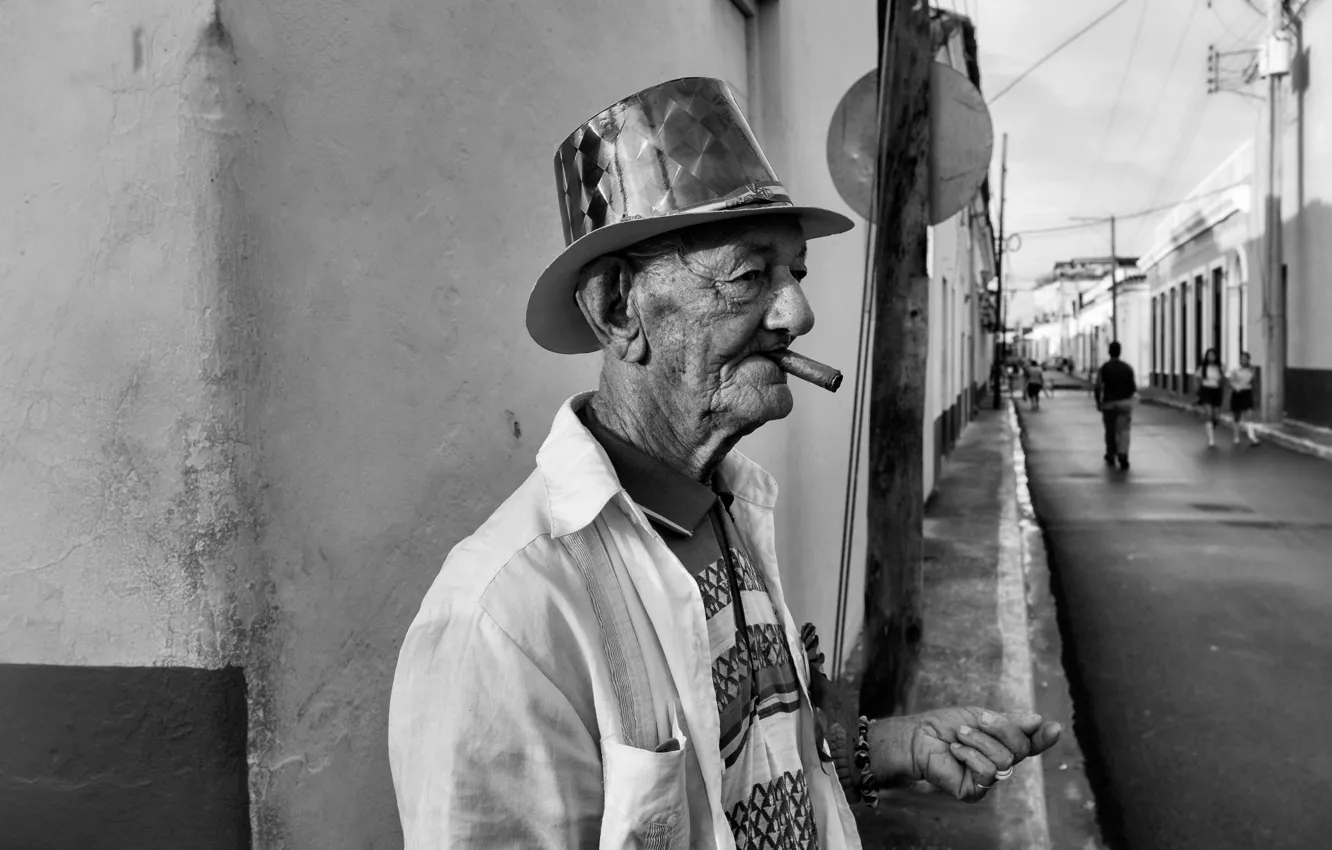 Photo wallpaper background, street, people