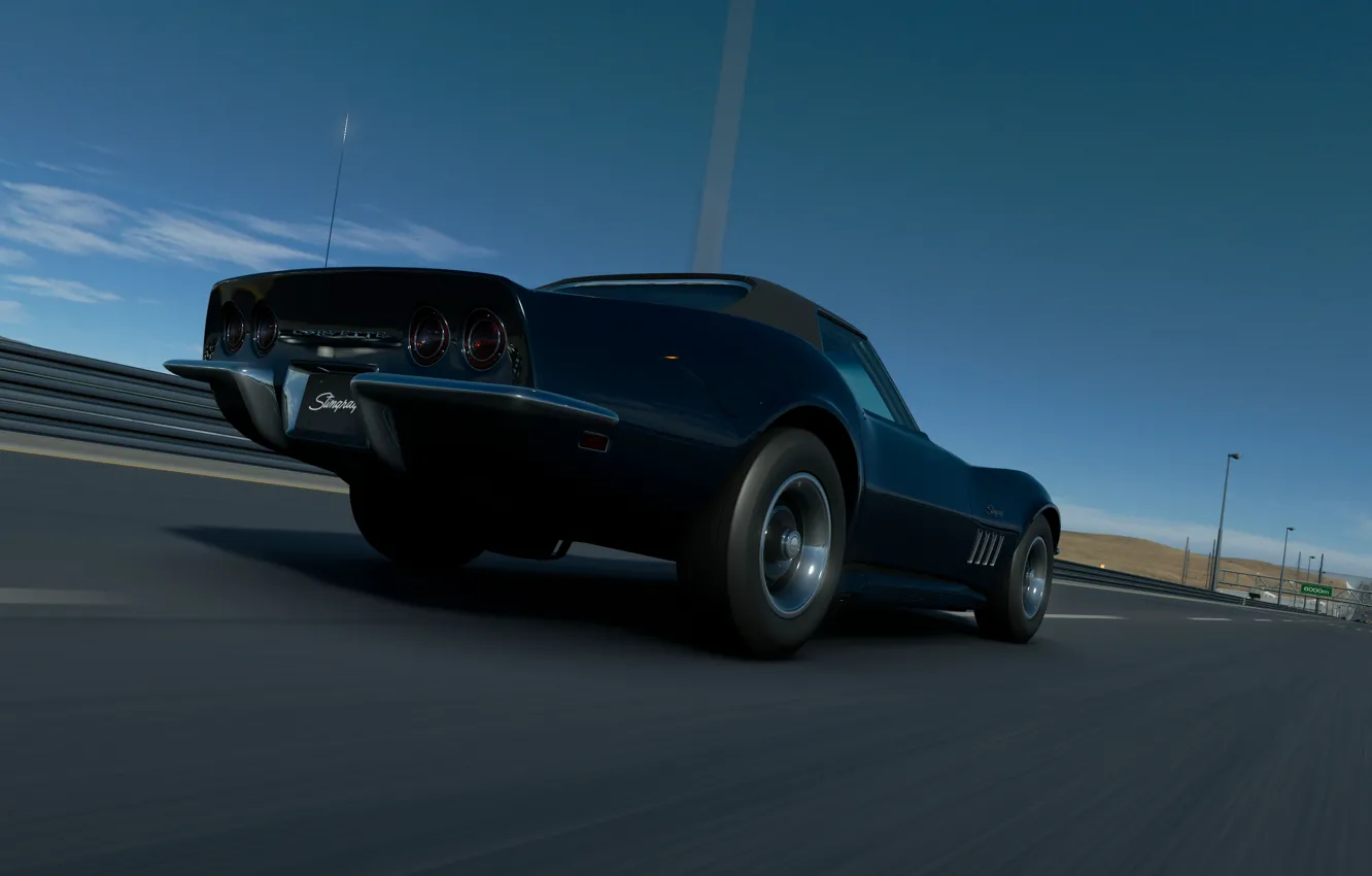 Photo wallpaper Corvette, Chevrolet, Gran Turismo Sport, Chevrolet Corvette C3