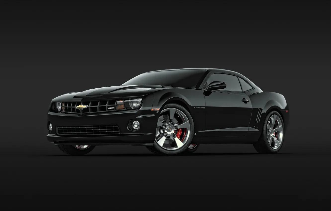 Photo wallpaper black, Chevrolet, Camaro