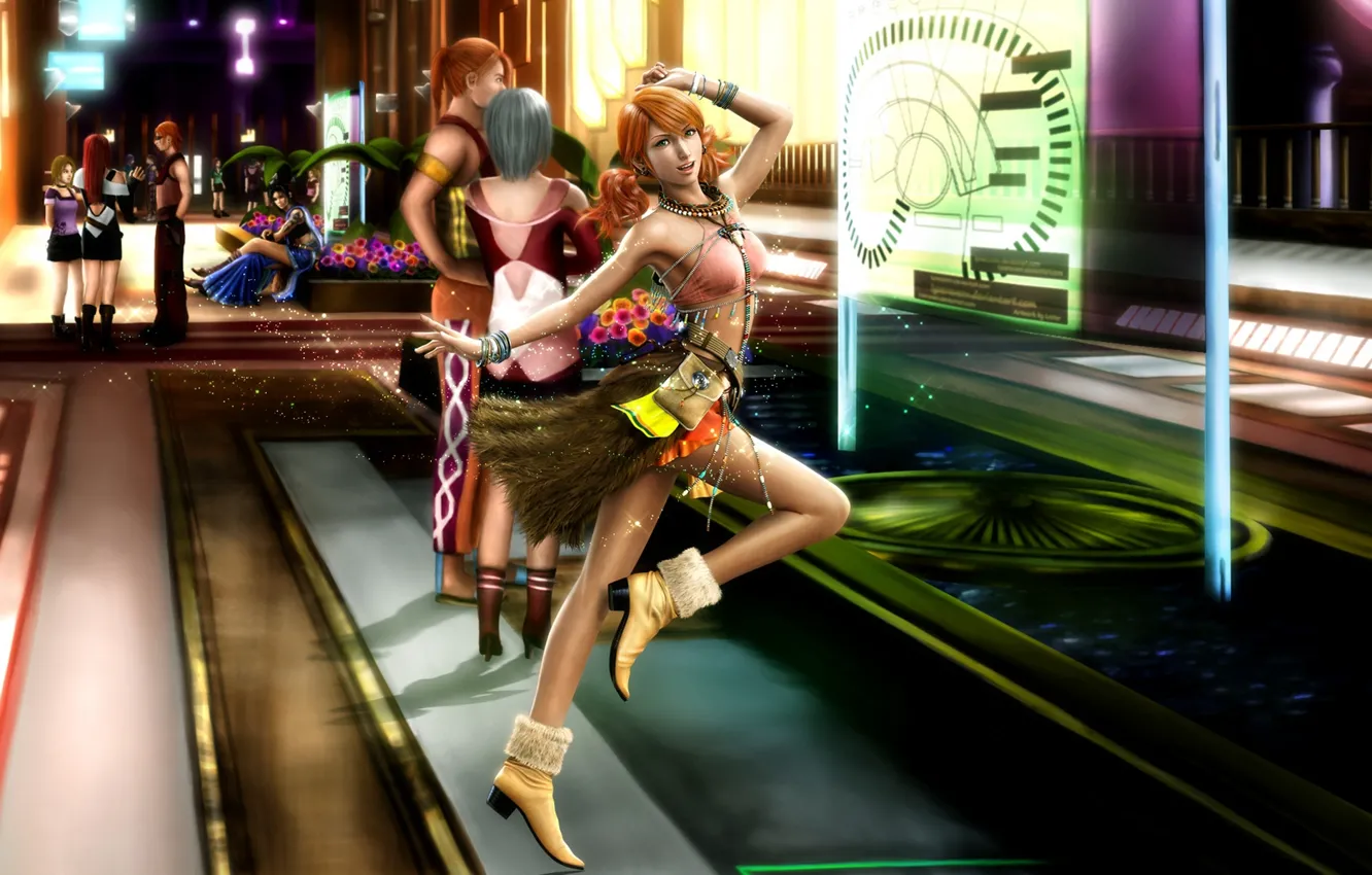 Photo wallpaper girl, art, girl, Final Fantasy XIII, oerba is vanille, art, Final Fantasy, Lyzeravern