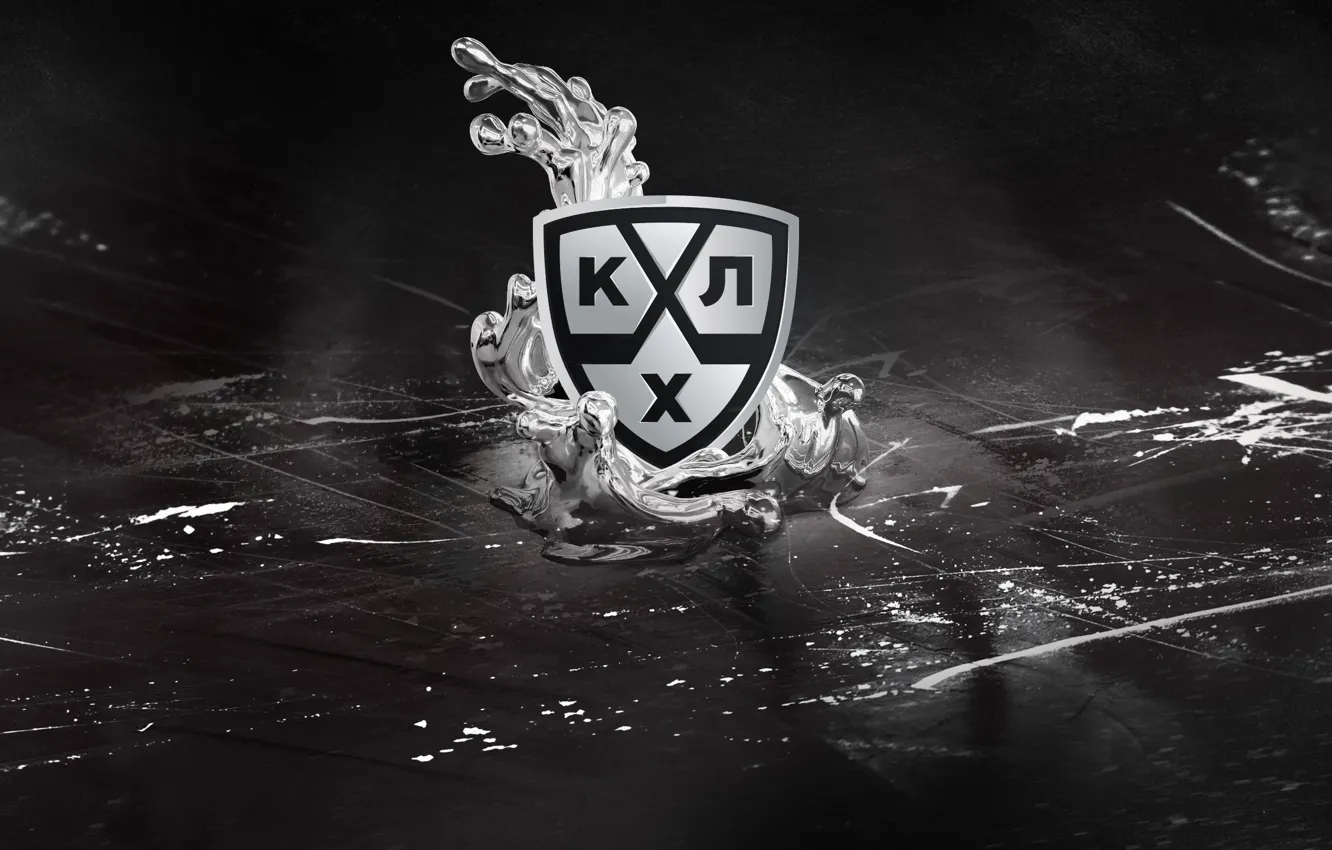 Photo wallpaper ice, background, widescreen, Wallpaper, sport, logo, emblem, hockey