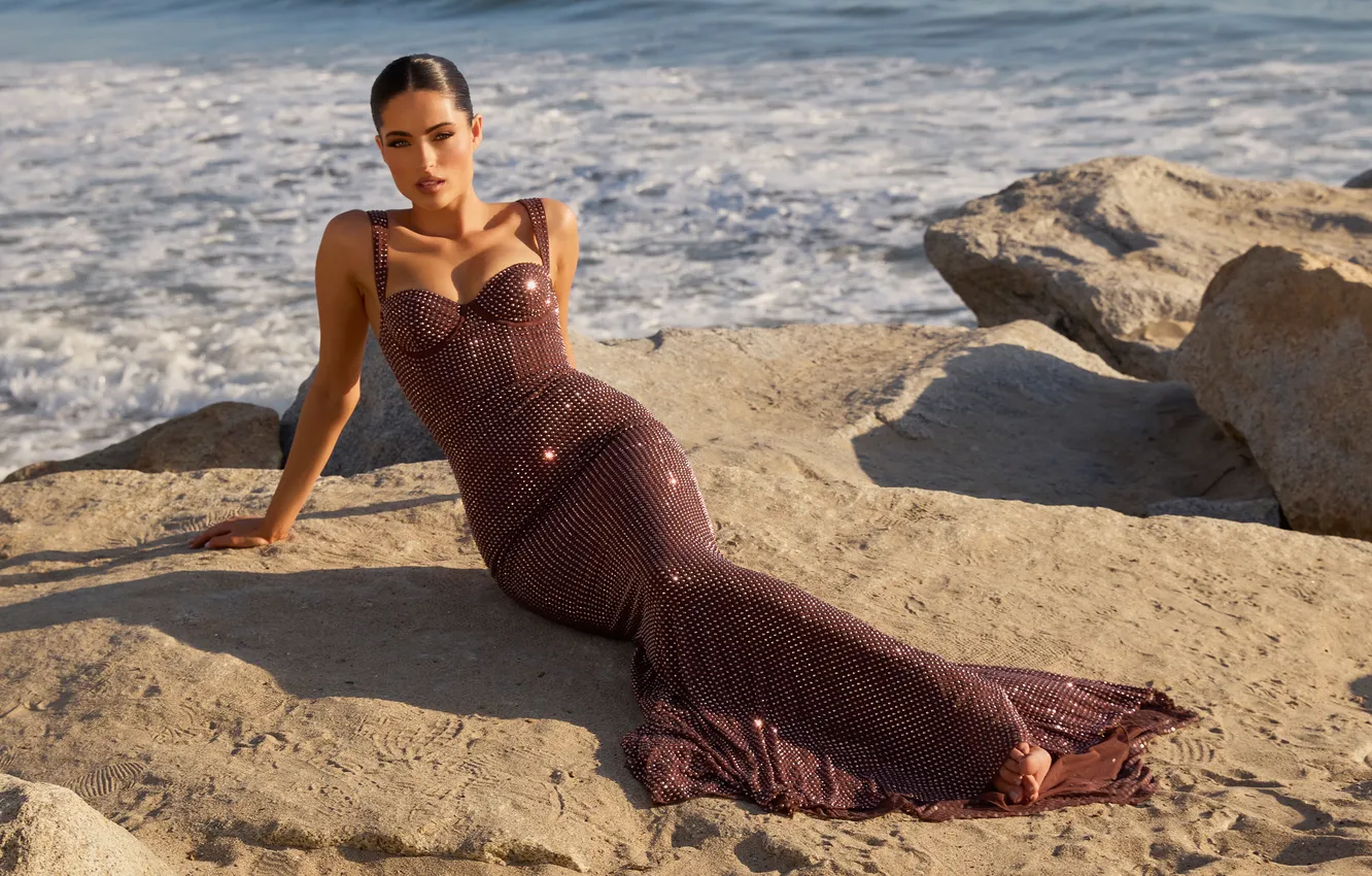 Photo wallpaper dress, woman, young, beautiful, model, Renee Murden