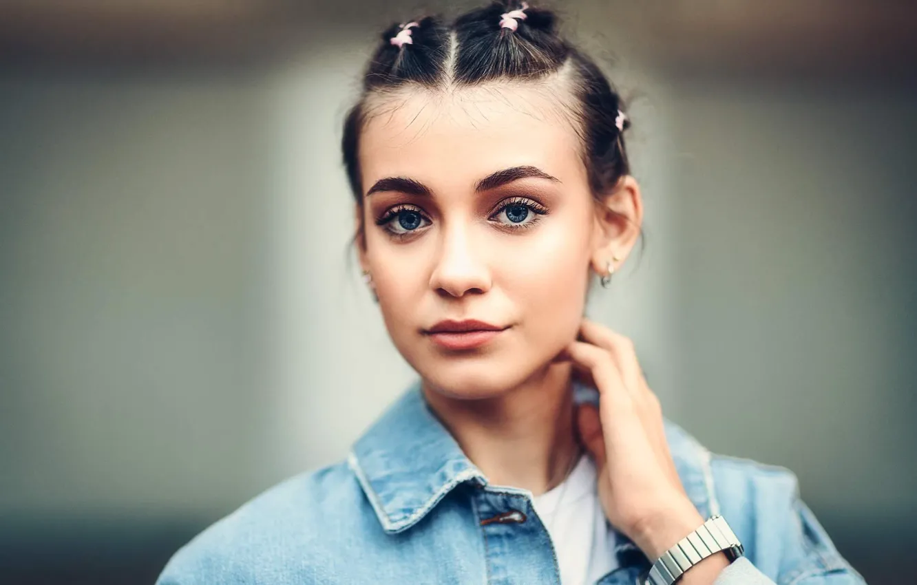 Photo wallpaper look, girl, hairstyle, braids, Chavdar Dimitrov, Deborah Penev