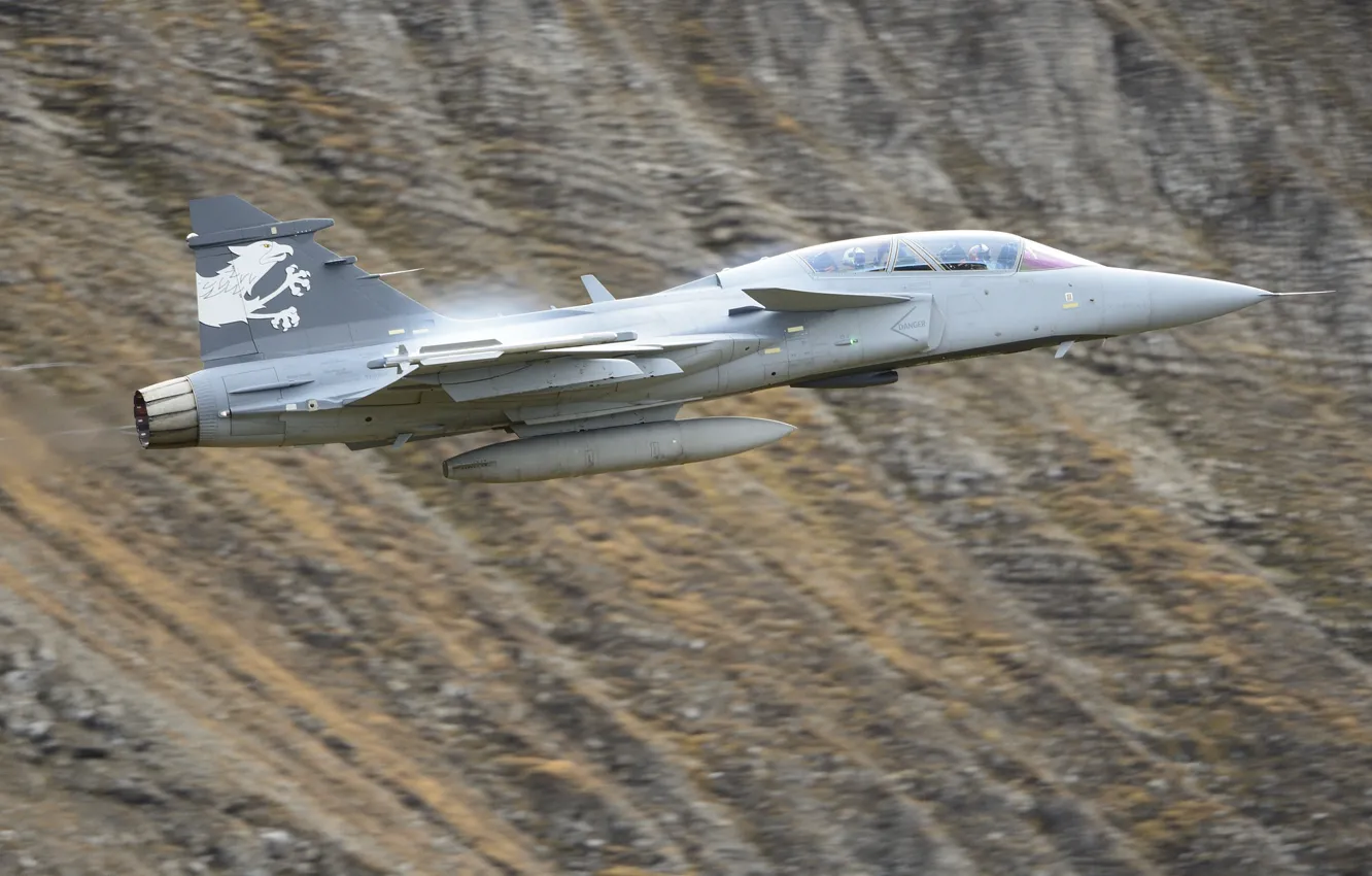 Photo wallpaper flight, fighter, bomber, multipurpose, Gripen, JAS 39