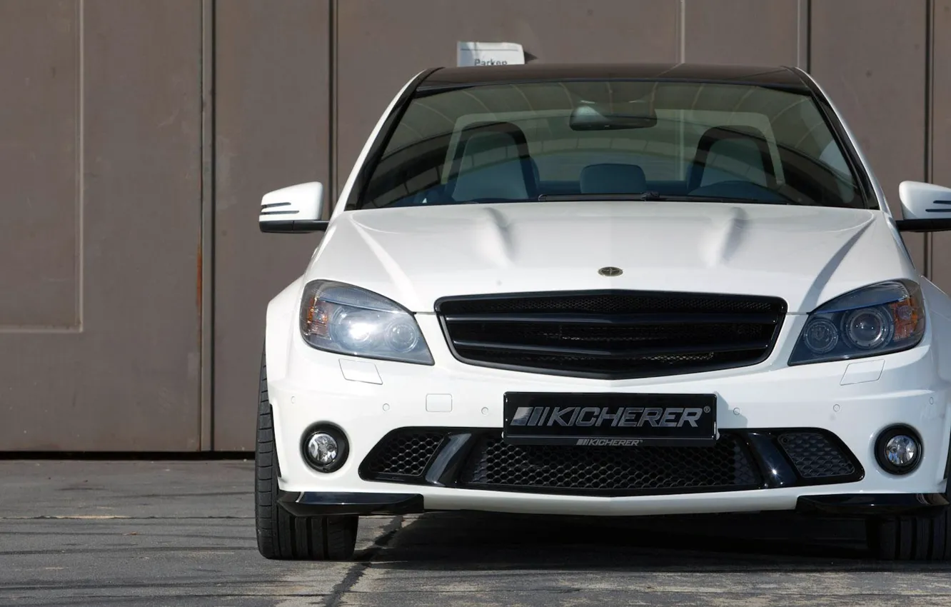 Photo wallpaper Mercedes-Benz, Germany, sedan, AMG, Kicherer, C63, white-edition