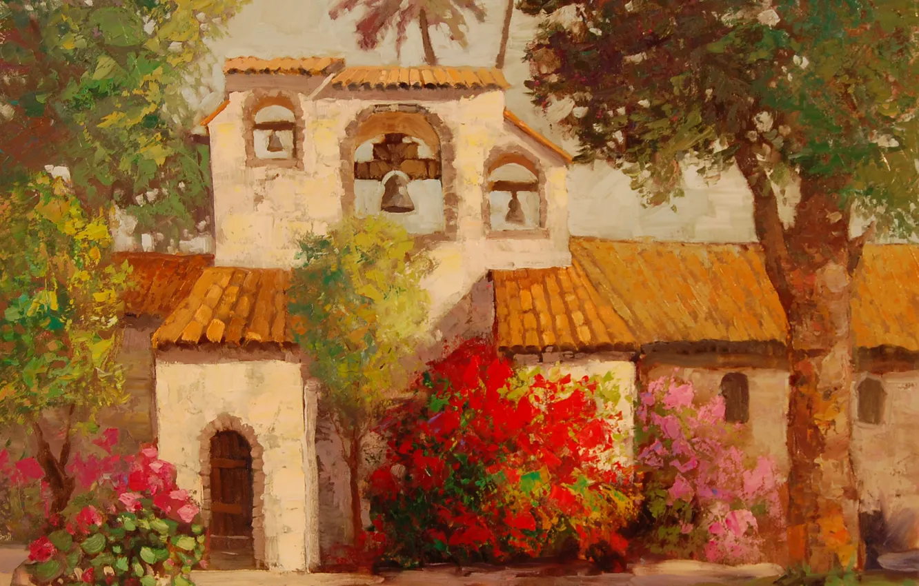 Photo wallpaper art, Sean Wallis, Mission Bells