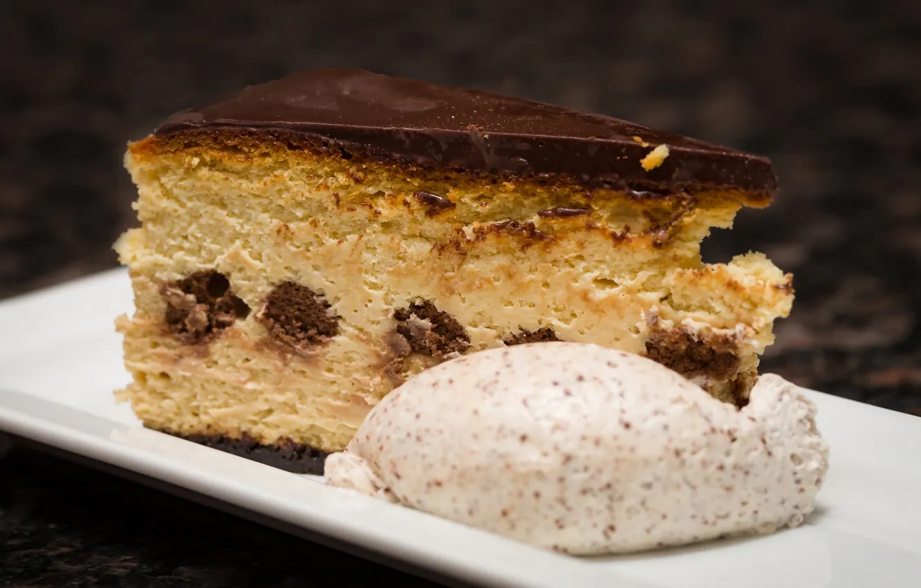 Photo wallpaper chocolate, cake, cream