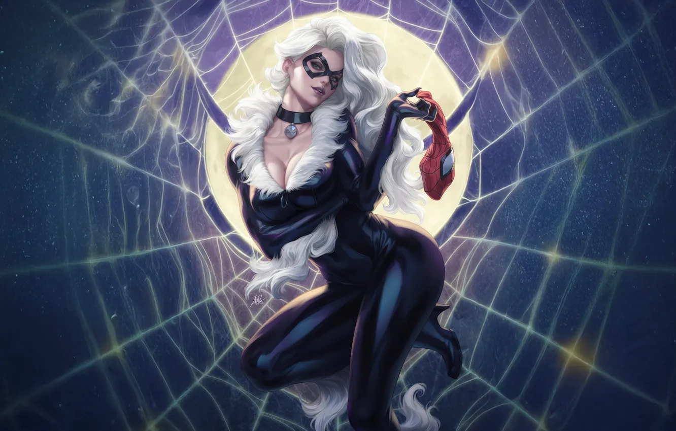 Photo wallpaper black, chaos, cat, shadows