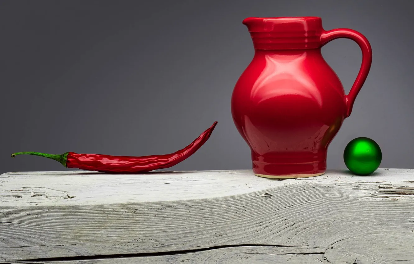 Photo wallpaper background, ball, pod, pitcher, still life, hot pepper, pepper