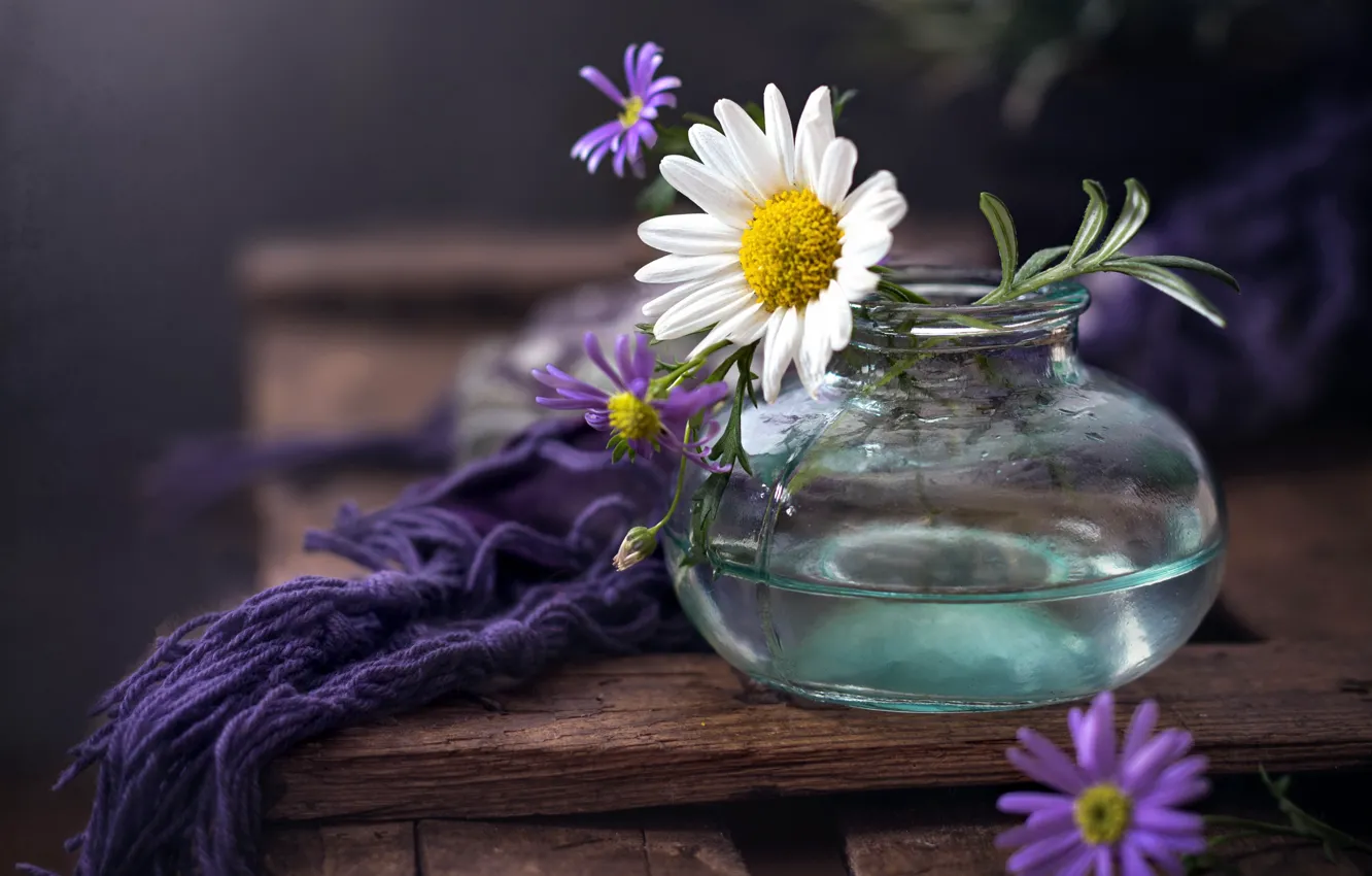 Photo wallpaper flowers, background, Bank