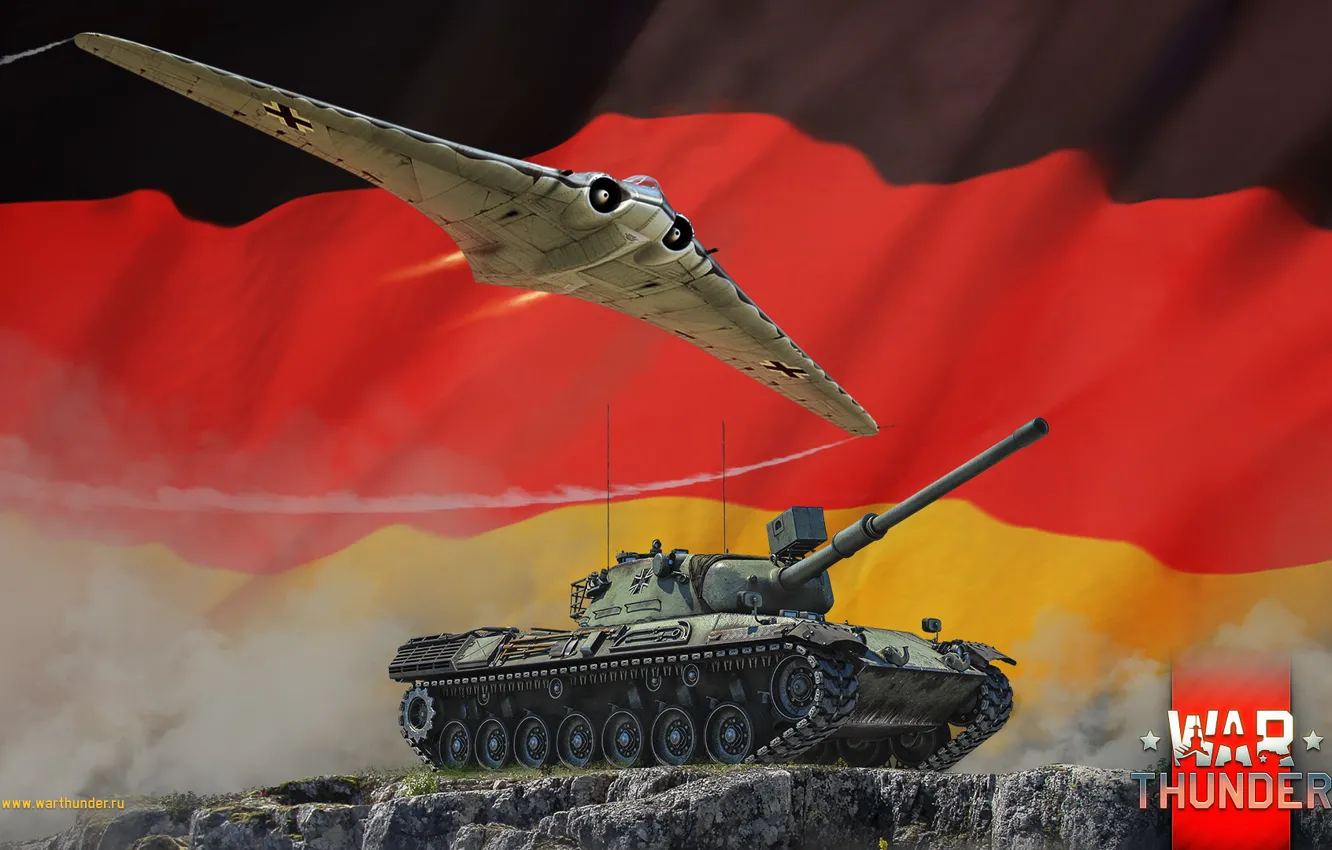 Photo wallpaper Germany, Leopard1, War Thunder, Ho229