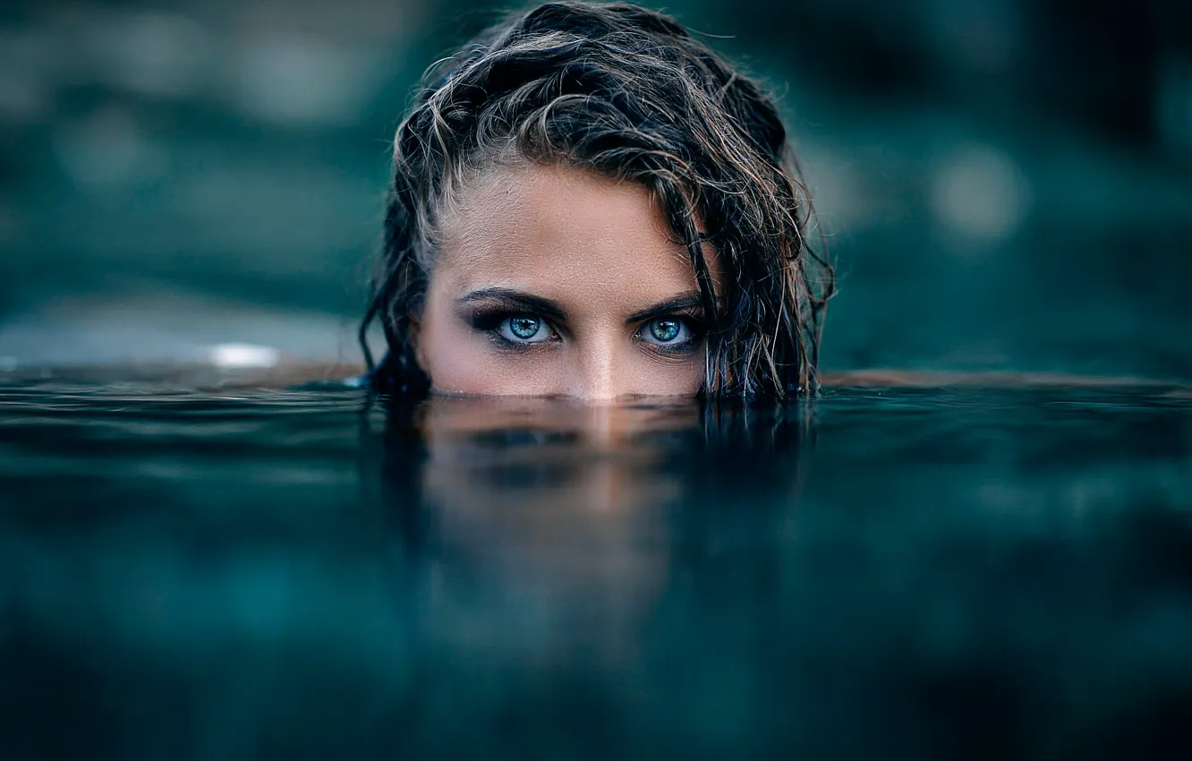 Photo wallpaper girl, in the water, Killer, Alessandro Di Cicco