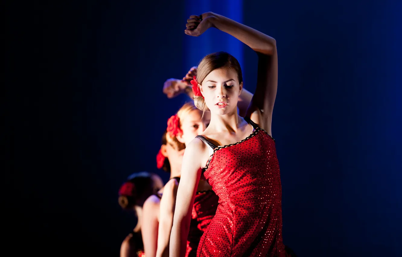 Photo wallpaper girl, background, dance